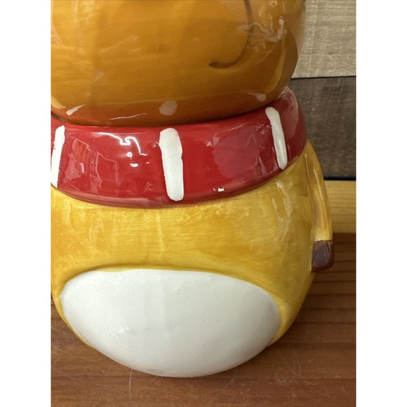 David’s Cookies 9.5” Reindeer Christmas Cookie Jar, Red White Scarf, Ceramic - Picture 2 of 10